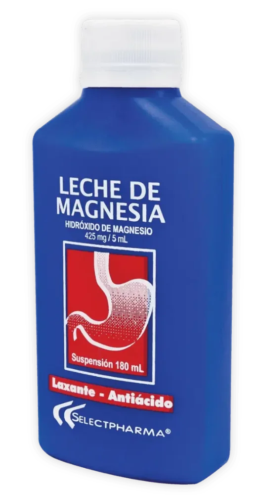 Leche de Magnesia (hidróxido de magnesio 425 mg/5 mL) 180ml Suspensión (Selectpharma)