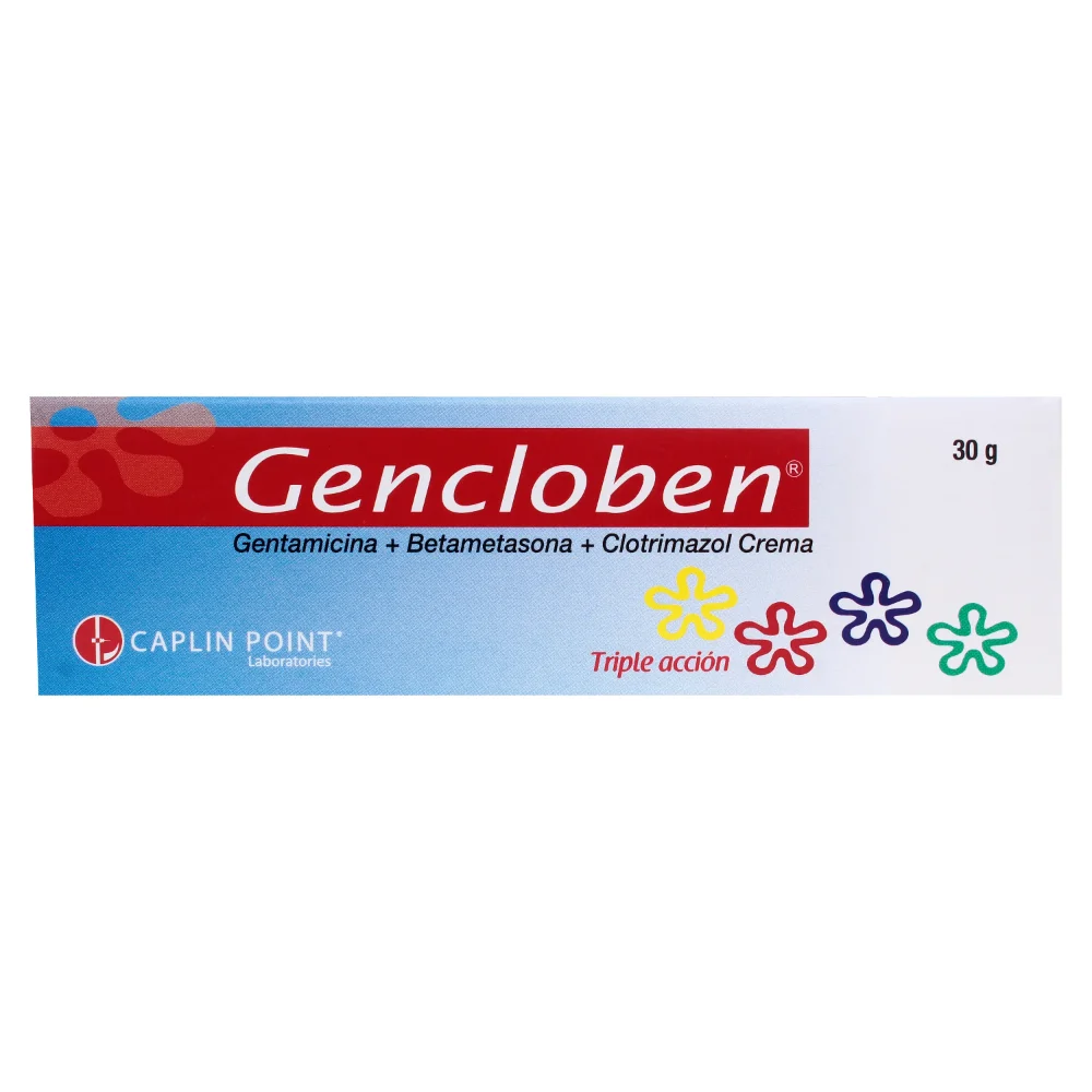 Gencloben Tubo 30gr (Clotrimazol, Gentamicina y Betametasona) (Caplin Point)