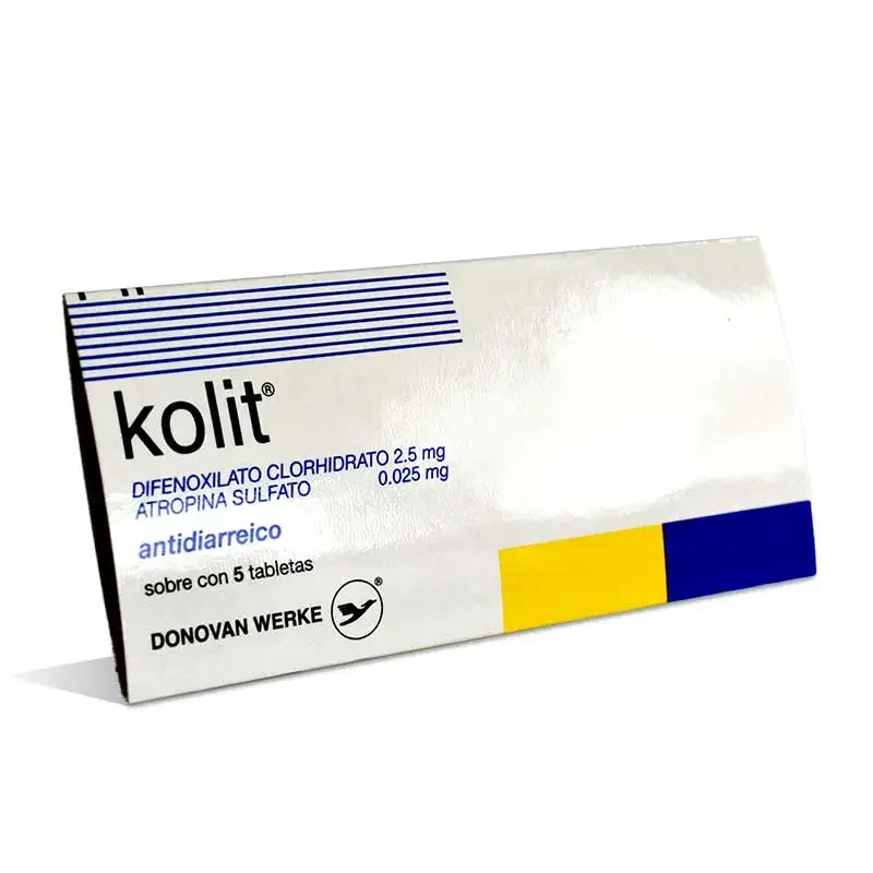 Kolit (Difenoxilato HCI 2.5 mg, Atropina Sulfato 0.025 mg.) Tableta Unidad (Donovan Werke)