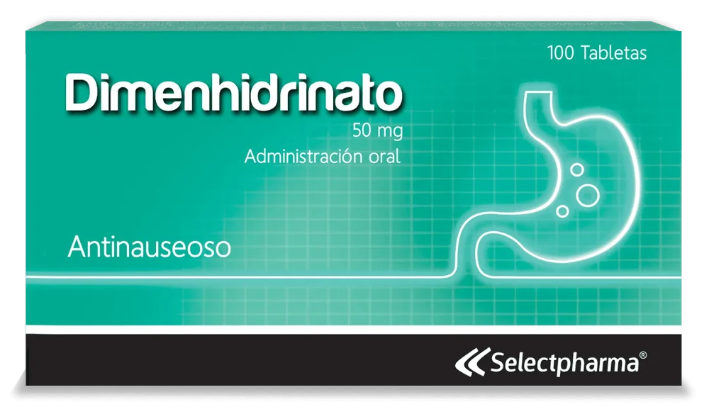 Dimenhidrinato 50mg  Tableta Unidad (Selectpharma)