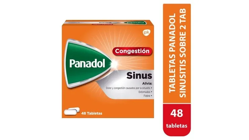 Panadol Alergia  y Sinusitis  Sobre 2 Tabletas