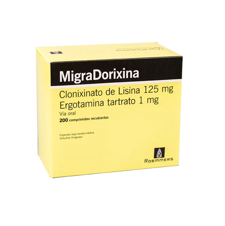 Migradorixina ( clonixinato de lisina/Ergotamina) Tableta Unidad (Megalabs)
