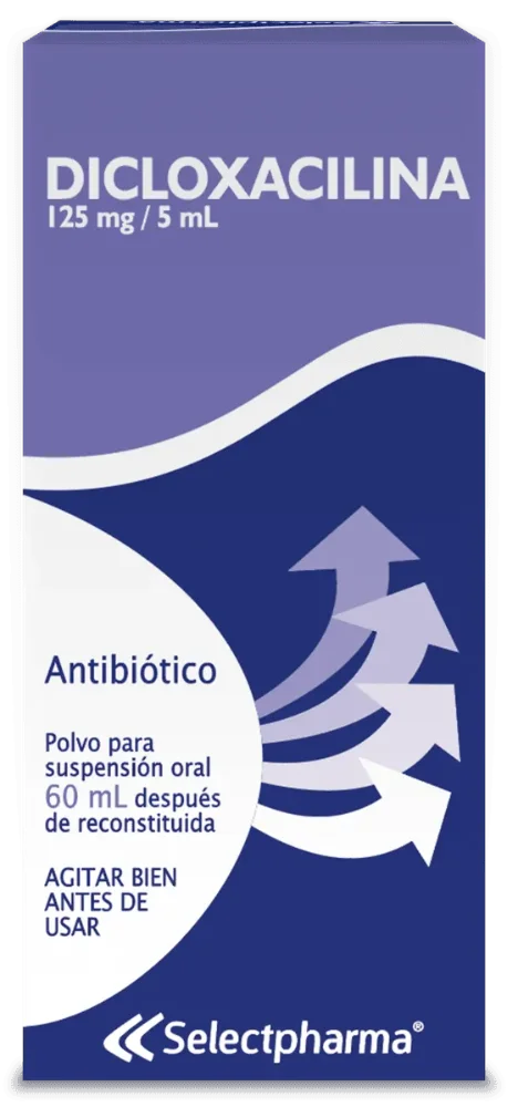 Dicloxacilina Suspensión 125mg  60ml (Selectpharma)