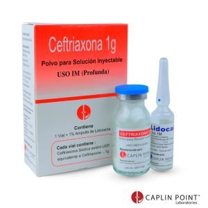 Ceftriaxona 1 Gramo + Lidocaina IM (Caplin Point)