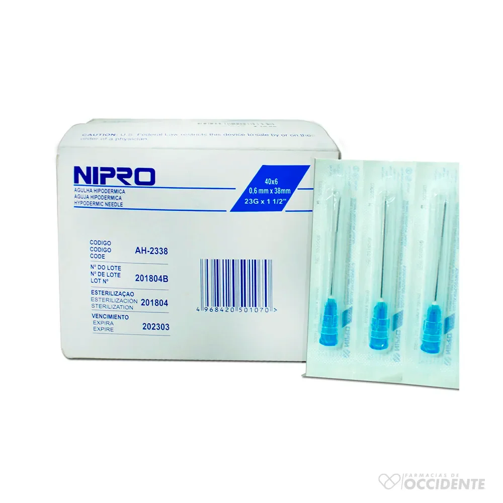 Aguja Nipro No.23 x 1 Unidad
