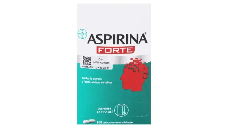 Aspirina Forte  (Acido Acetilsalicílico 500mg) Tableta Unidad