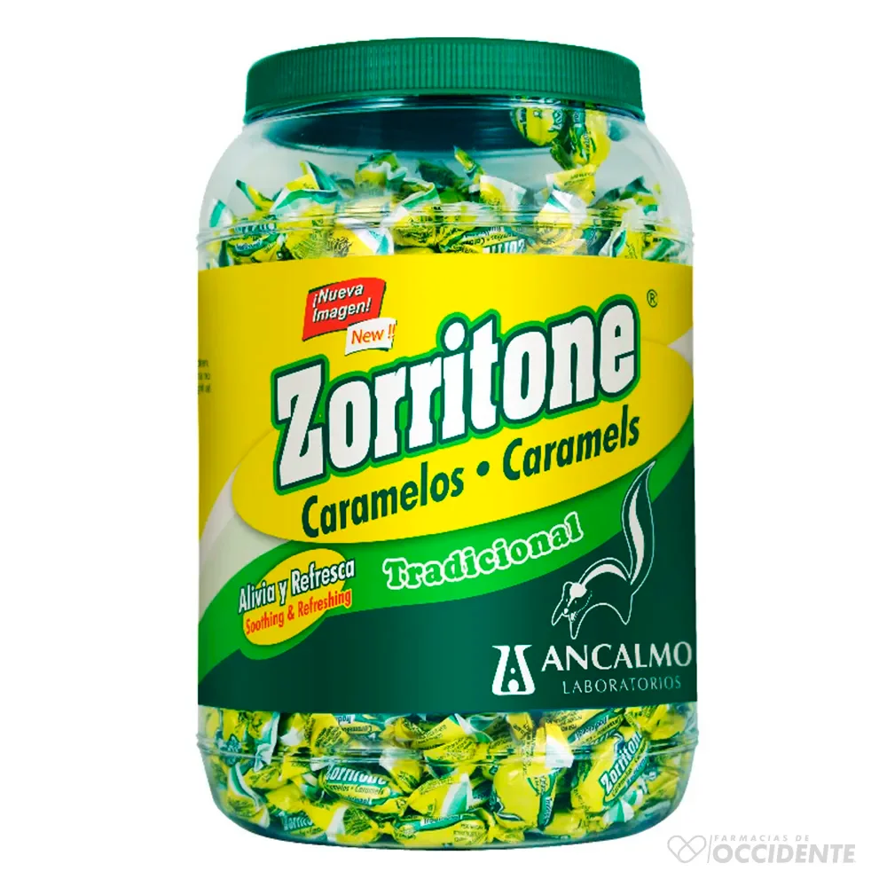 ZORRITONE CARAMELOS BOTE *500 UNIDADES