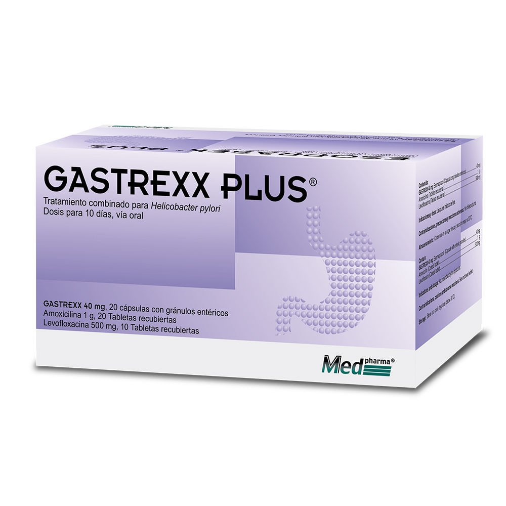 GASTREXX PLUS 70 TABLETAS/CAPSULA (TRATAMIENTO DE 14 DIAS)