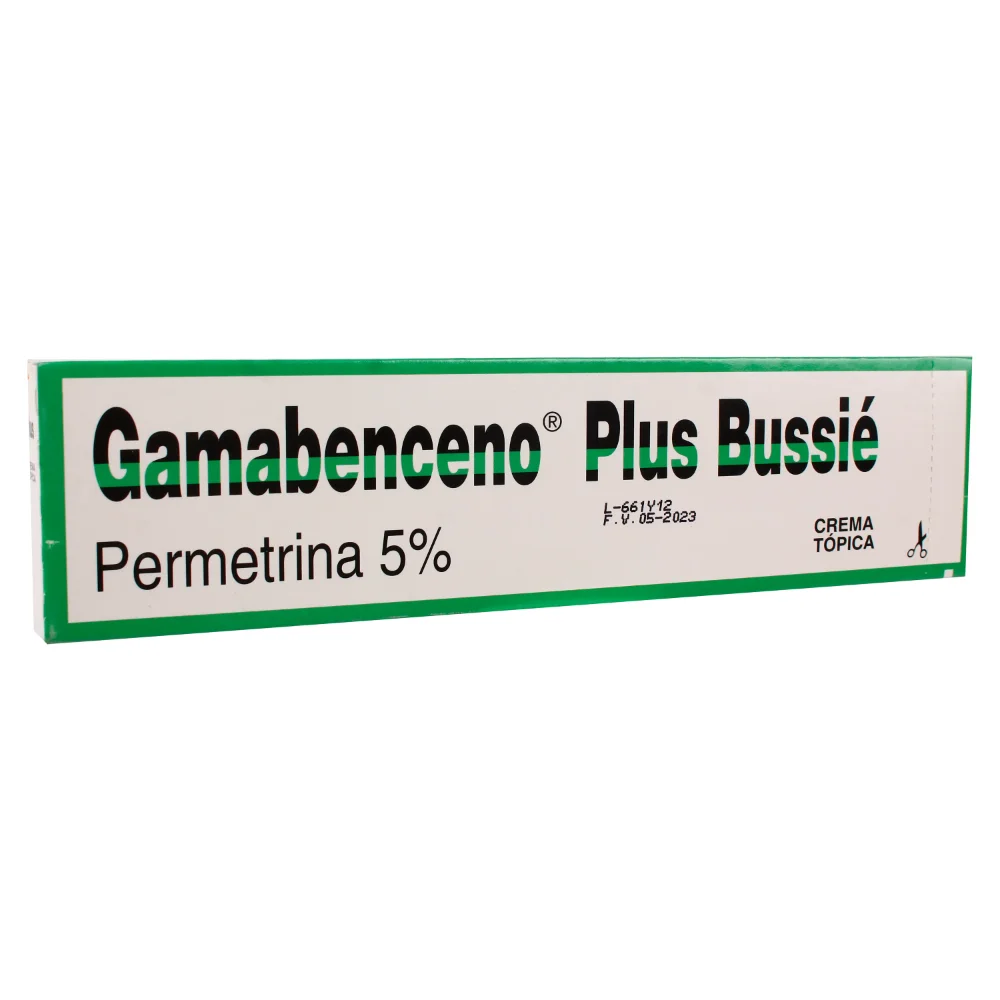 GAMABENCENO PLUS BUSSIE. PERMETRINA 5%. crema 60g