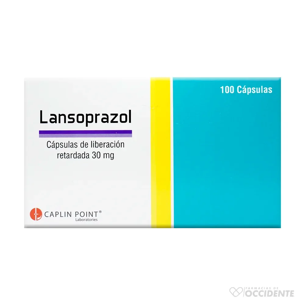 LANSOPRAZOL 30 MG CAPSULAS *100 UNIDADES. CAPLIN