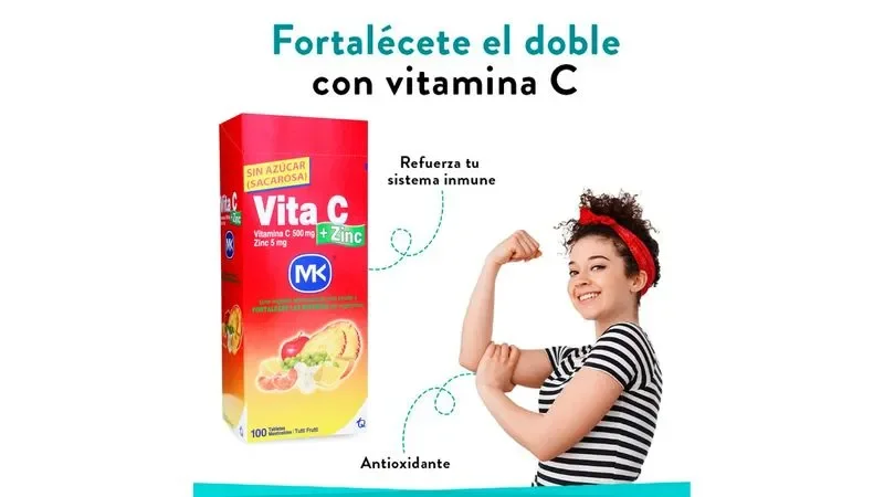 VITA C--500ML--ZINC 5MG--MASTICABLE SABOR FRUTTI