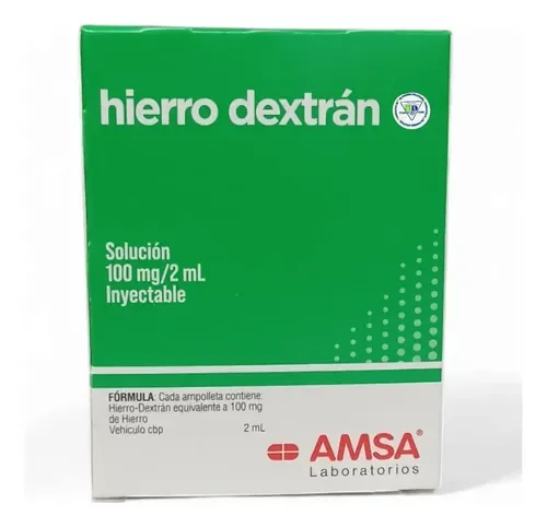 HIERRO DEXTRÁN *3 AMPOLLAS DE 2ML