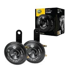 PITO DE PLATILLO 12V HELLA ,PAR COLOR NEGRO