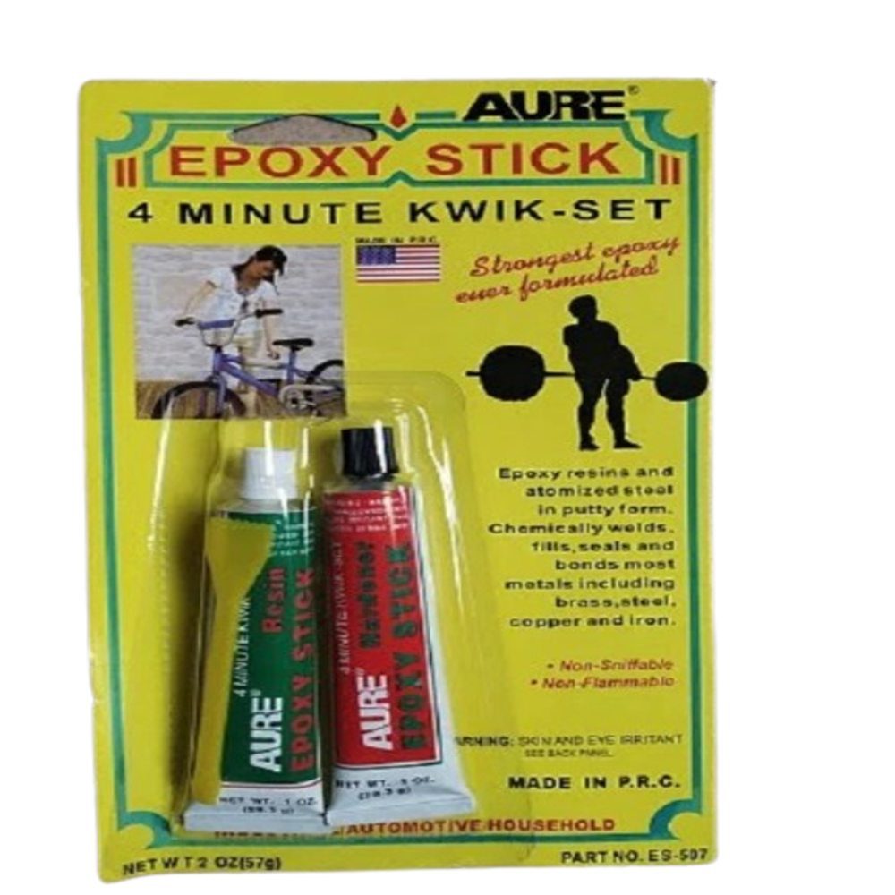EPOXY STICK ACERO PLASTICO SECA EN 4 MINUTOS