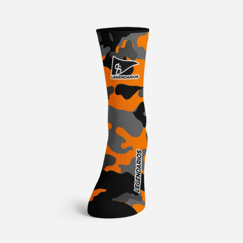 Calcetin Legendarios Camuflaje naranja