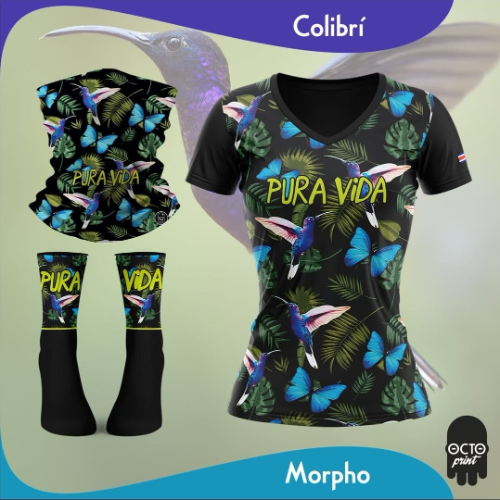 Kit Colibrí Pura vida manga corta mujer