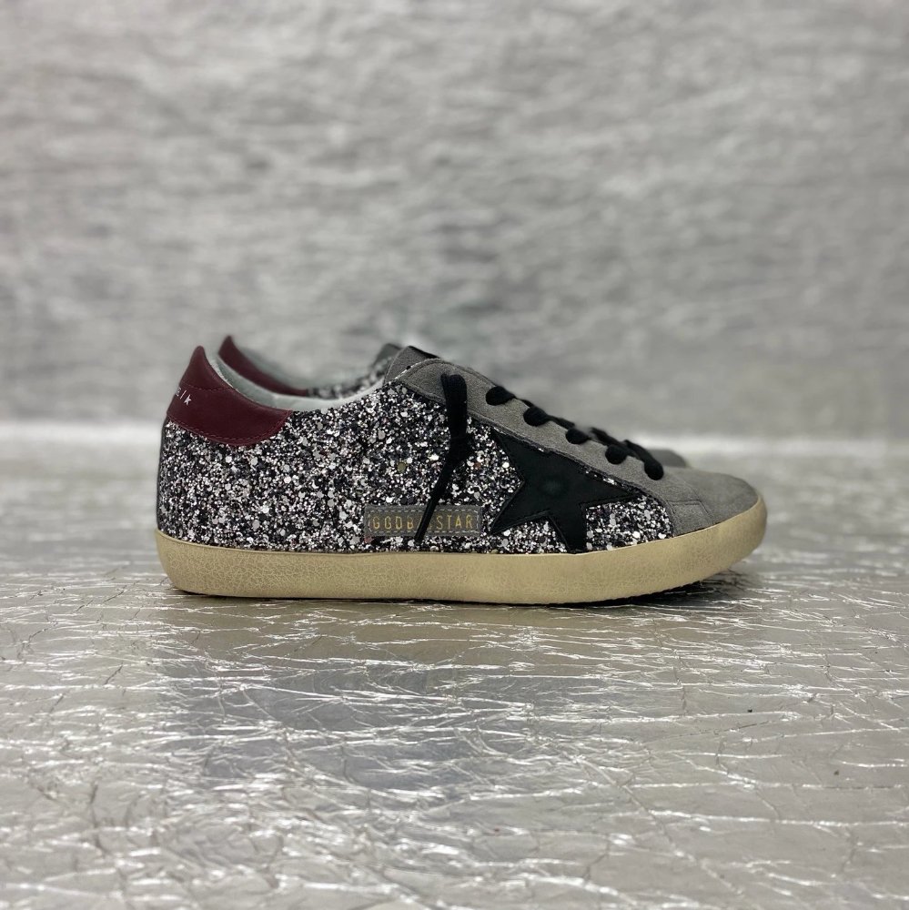 Golden Goose Superstar glitter negro