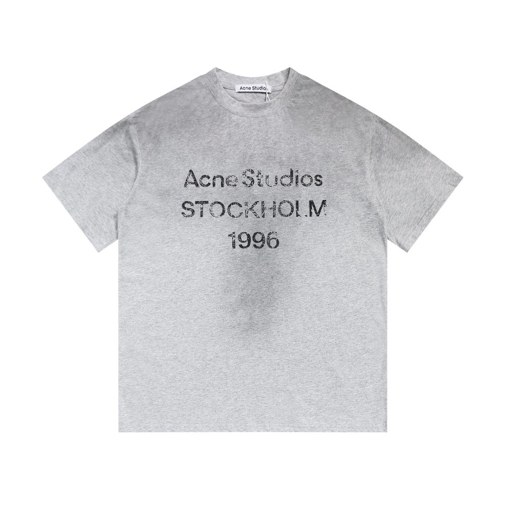 Remera  Acne Studios Stockholm 1996 Gris desgastado