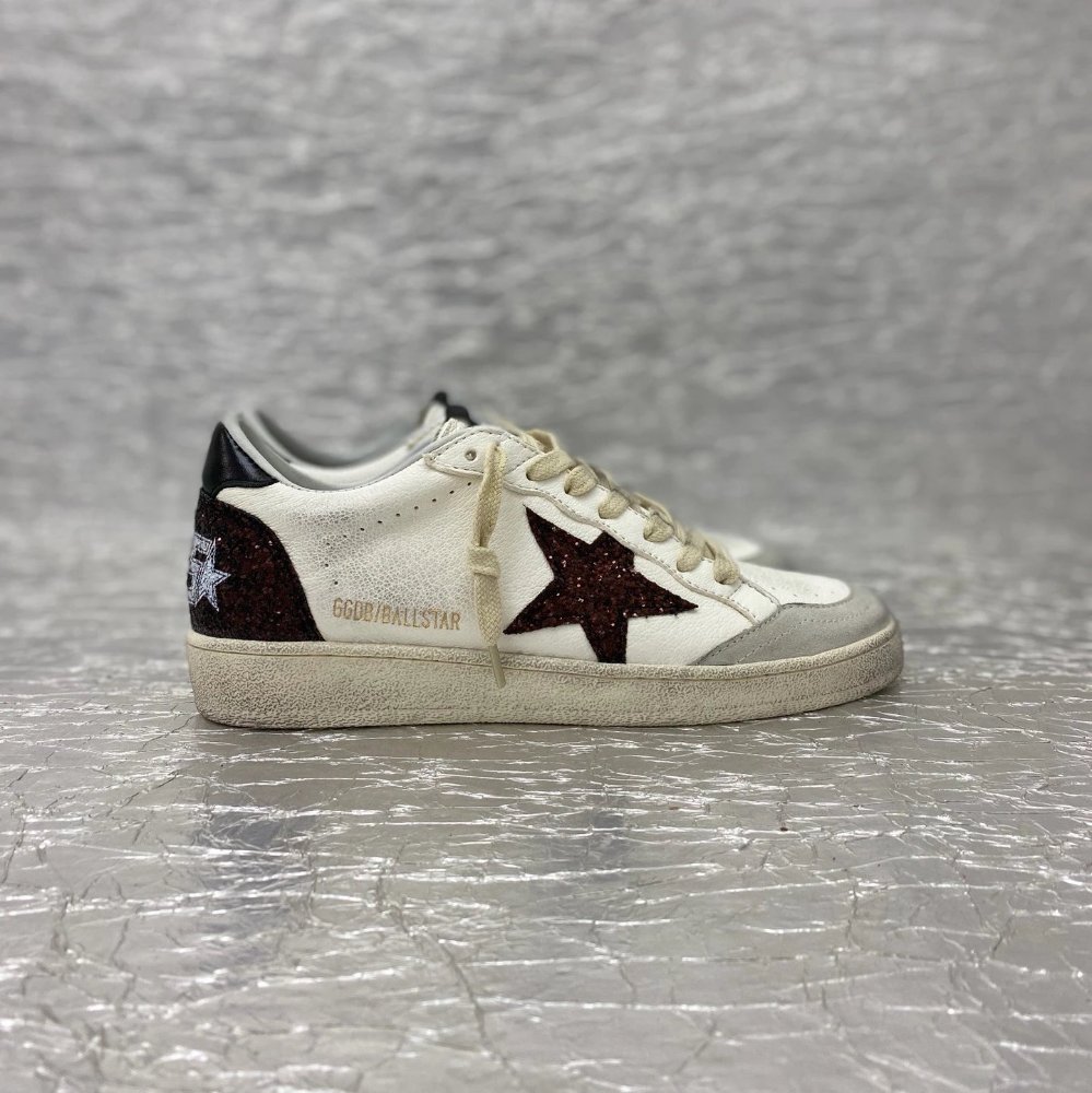 Golden Goose Ball Star blanca con estrella glitter