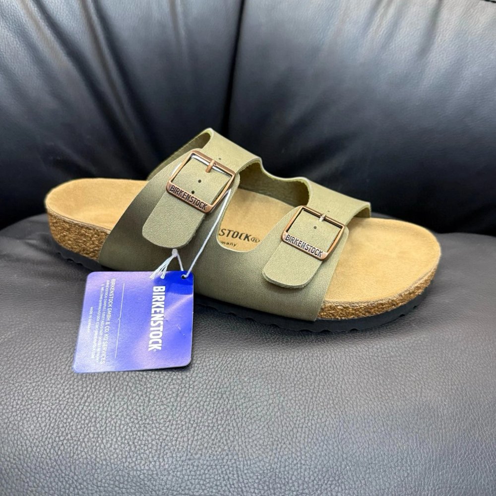 Sandalias Birkenstock verdes de doble hebilla