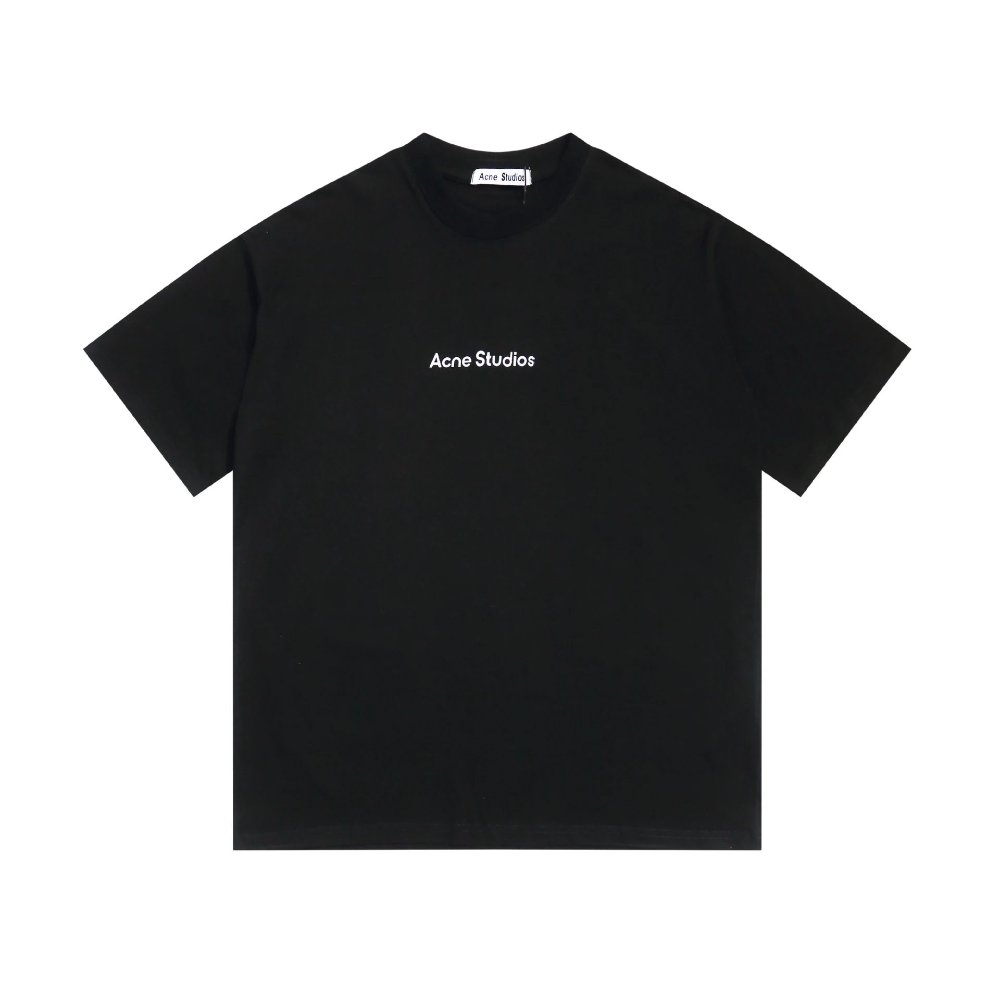 Remera Acne Studios logo pequeño negra