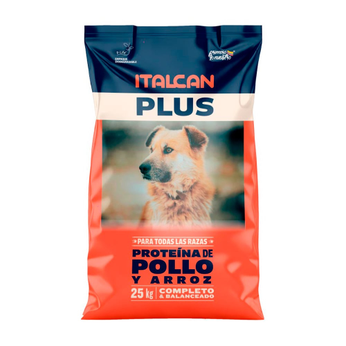 Italcan plus pollo y arroz x 25kg