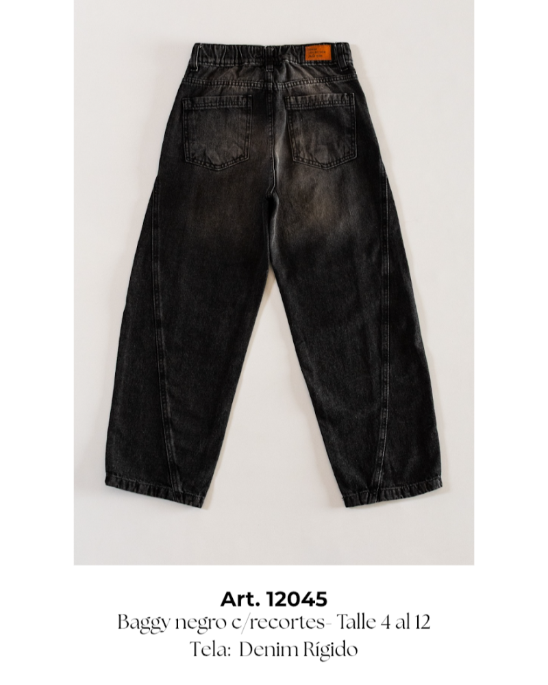 BAGGY RECORTES NEGRO 8/10/12