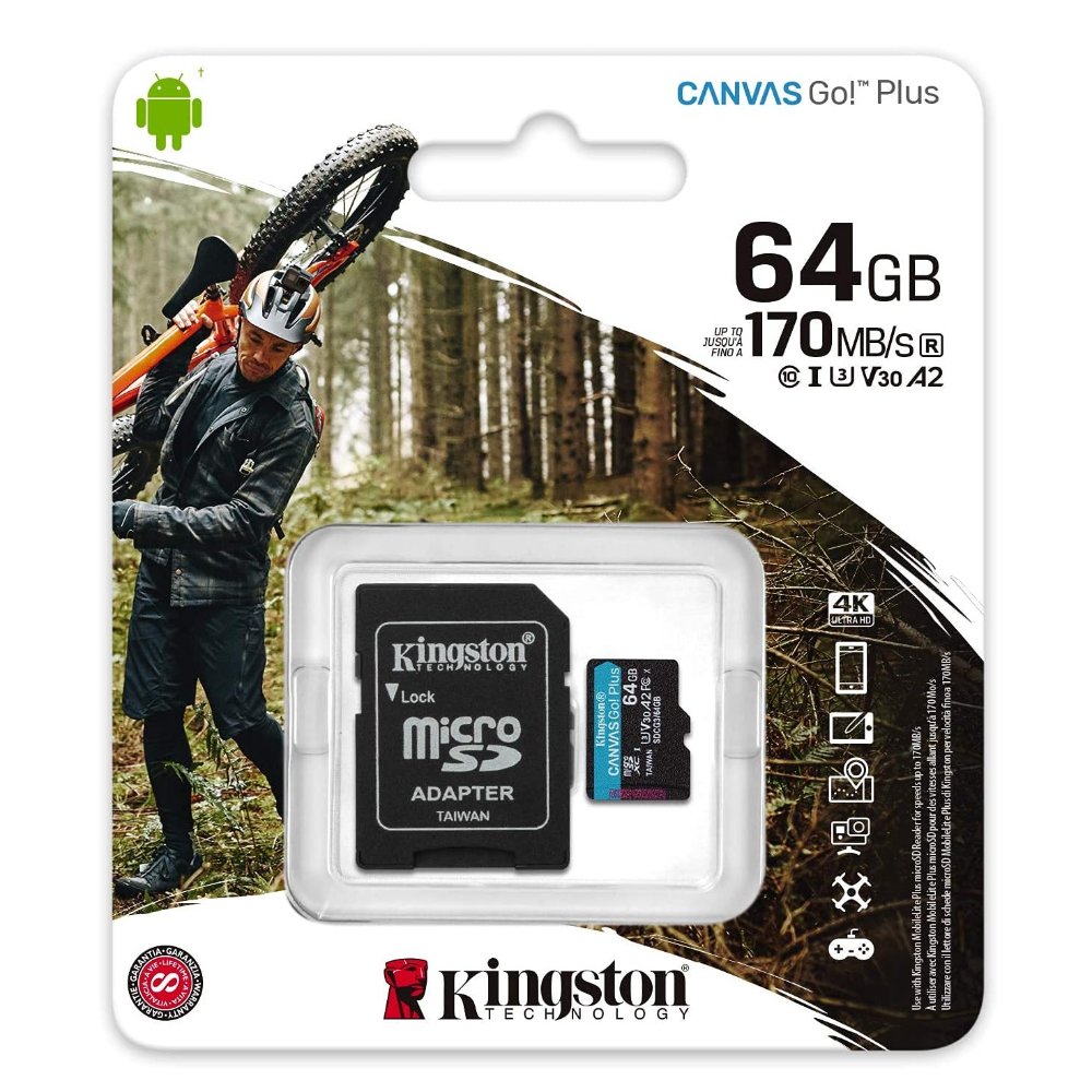 Kingston 128GB Canvas Select Plus MicroSD Memory Card And Adapter