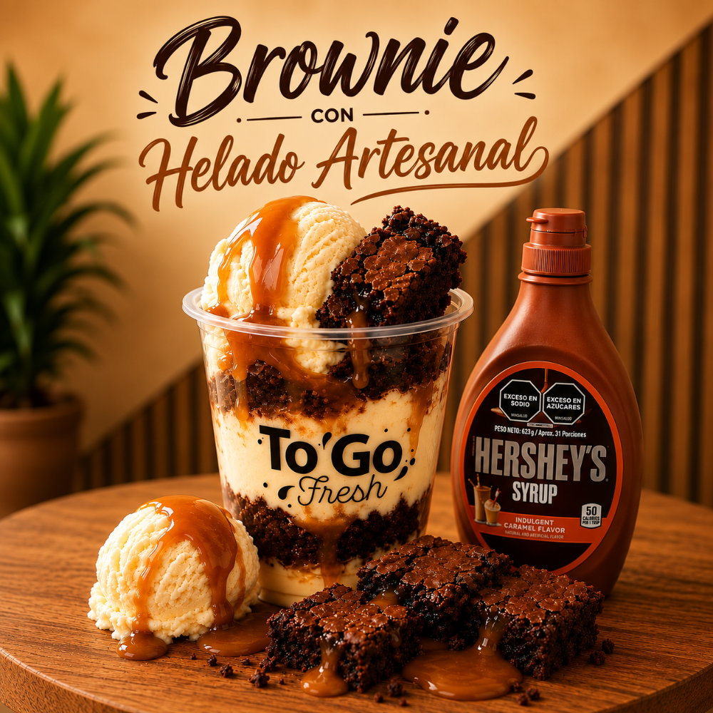 BROWNIE CON HELADO