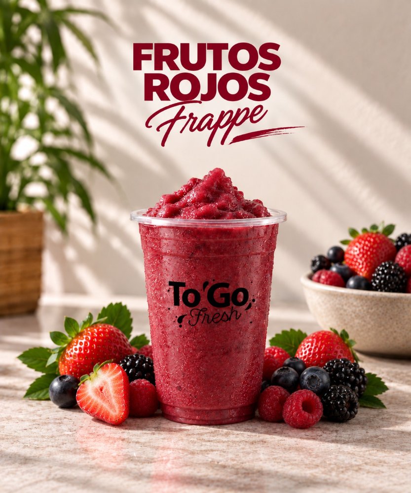 FRUTOS ROJOS EN FRAPPÉ