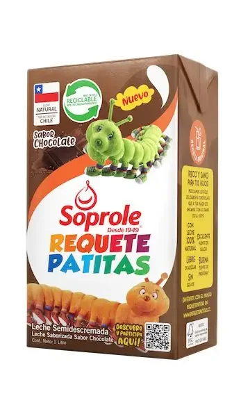 Leche Soprole Semidescremada Chocolate Requetepatitas 1 L