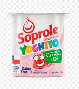 YOGURT YOGHITO FRUTILLA 140 GRAMOS SOPROLE