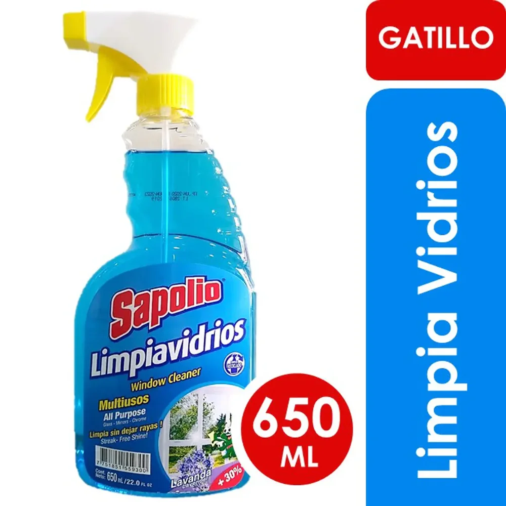 LIMPIA VIDRIOS SAPOLIO ATOMIZADOR  650  ML