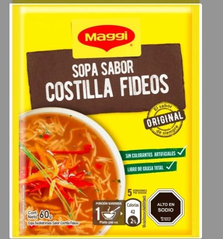 SOPA DE SABOR COSTILLA FIDEOS