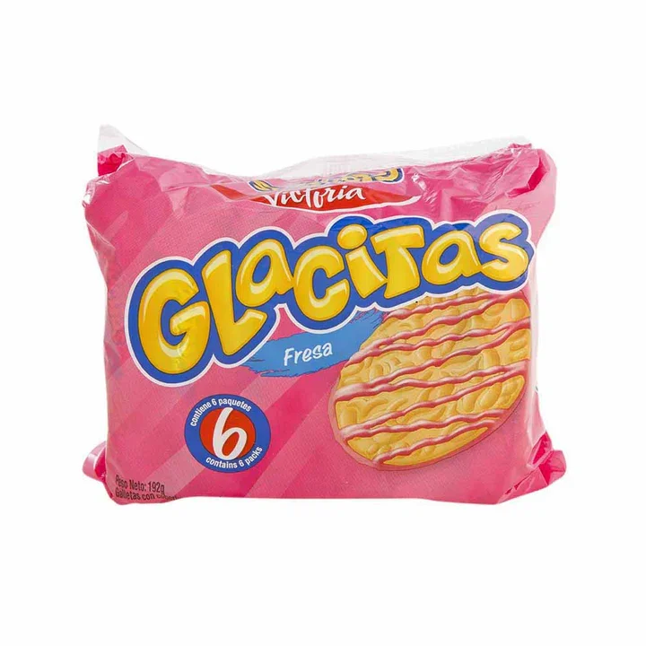 Galletas Glacitas Fresa - Bolsa X 6 Paquetes