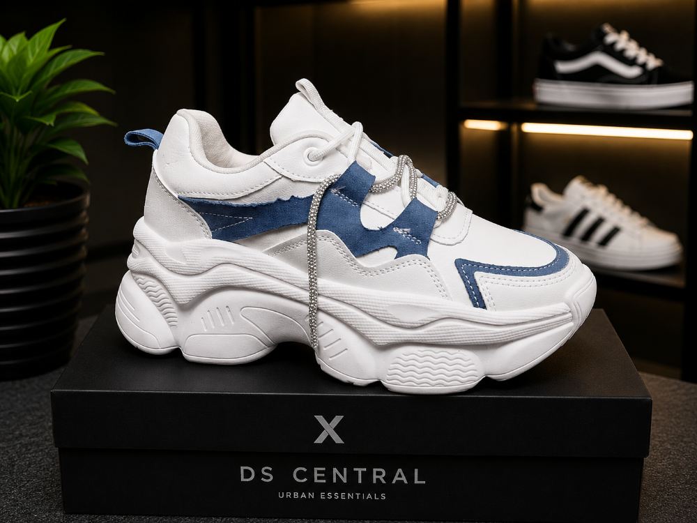 Chunky blanco/acero
