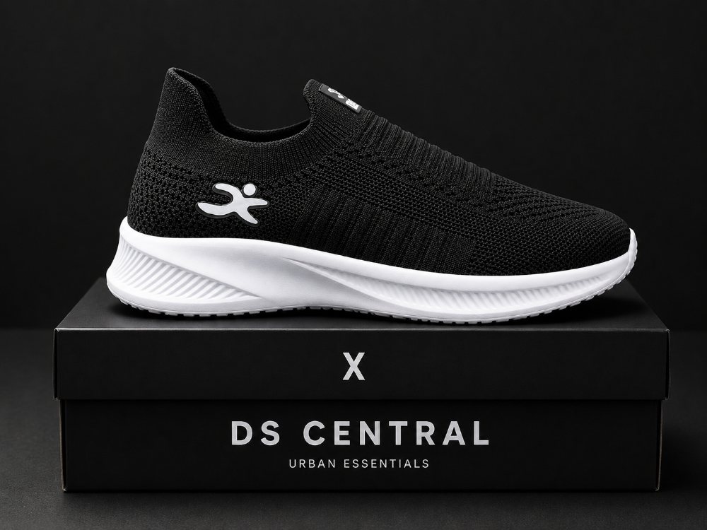 Malla slip-on negro/blanco