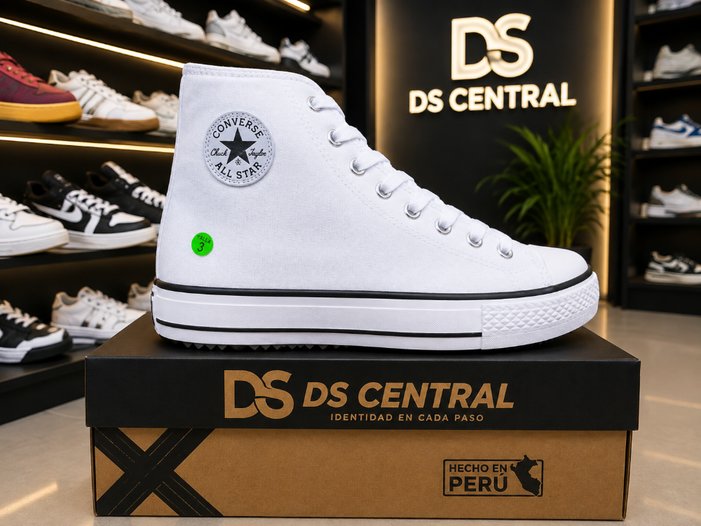 Converse botín blanco (grande)