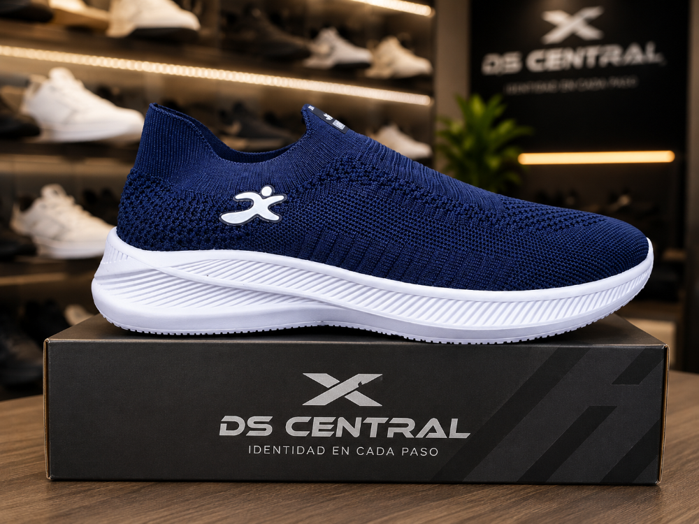 Malla slip-on azul/blanco(grande)