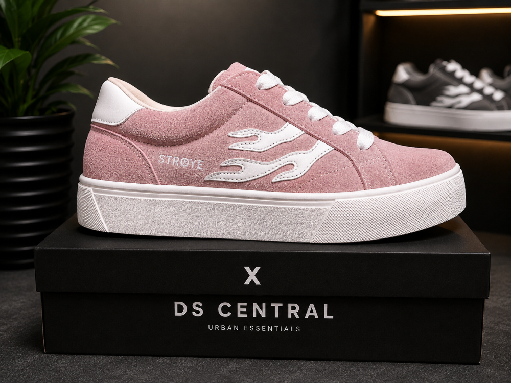 Logan Puff rosa palo/blanco