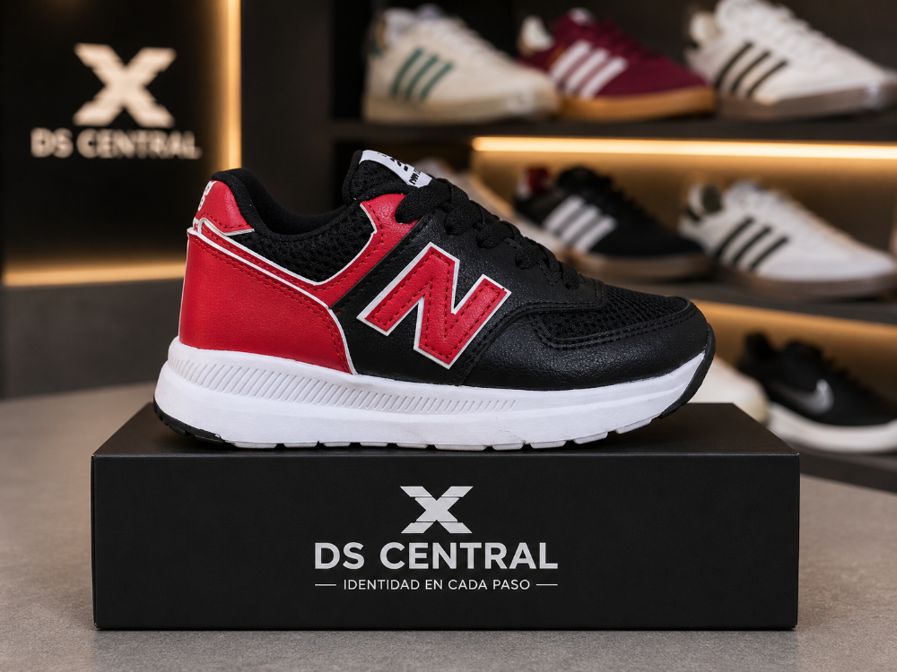 New Balance negro/rojo(niño)