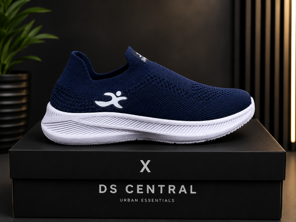 Malla slip-on azul/blanco
