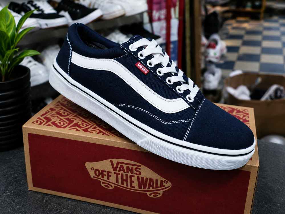 Vans old skool azul/blanco(grande)