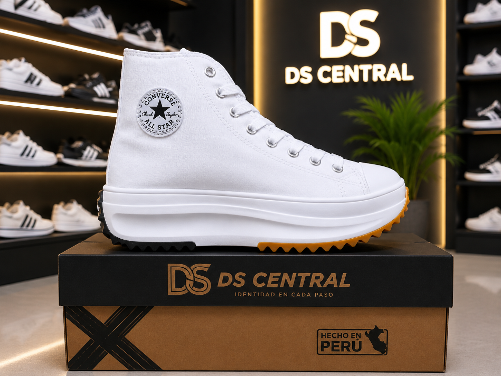 Converse All Star blancas plataform