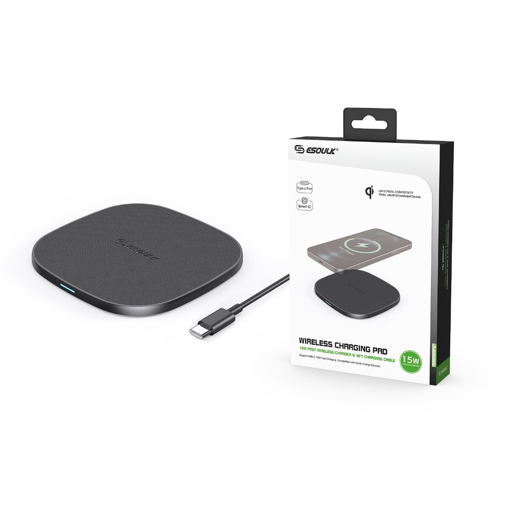 ESOULK 15W QI Wireless Charger EW06-BK