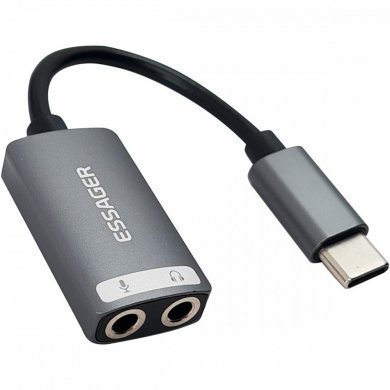 ESSAGER EZJC2K-YY0G-P Adaptador a 3.5mm Audio + Micrófono