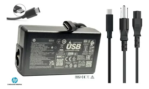 CARGADOR TIPO C HP 65W