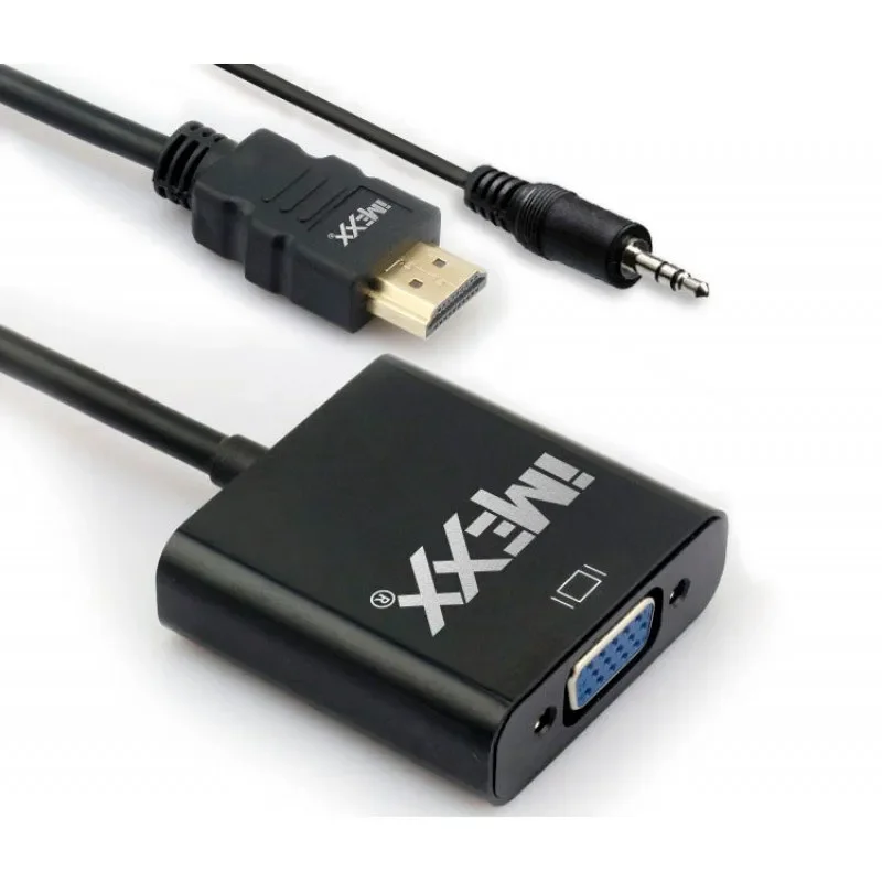 Adaptador Hdmi Macho A Vga Hembra C/Salida 3.55Mm 15Cm Imexx IME-10470 A60659