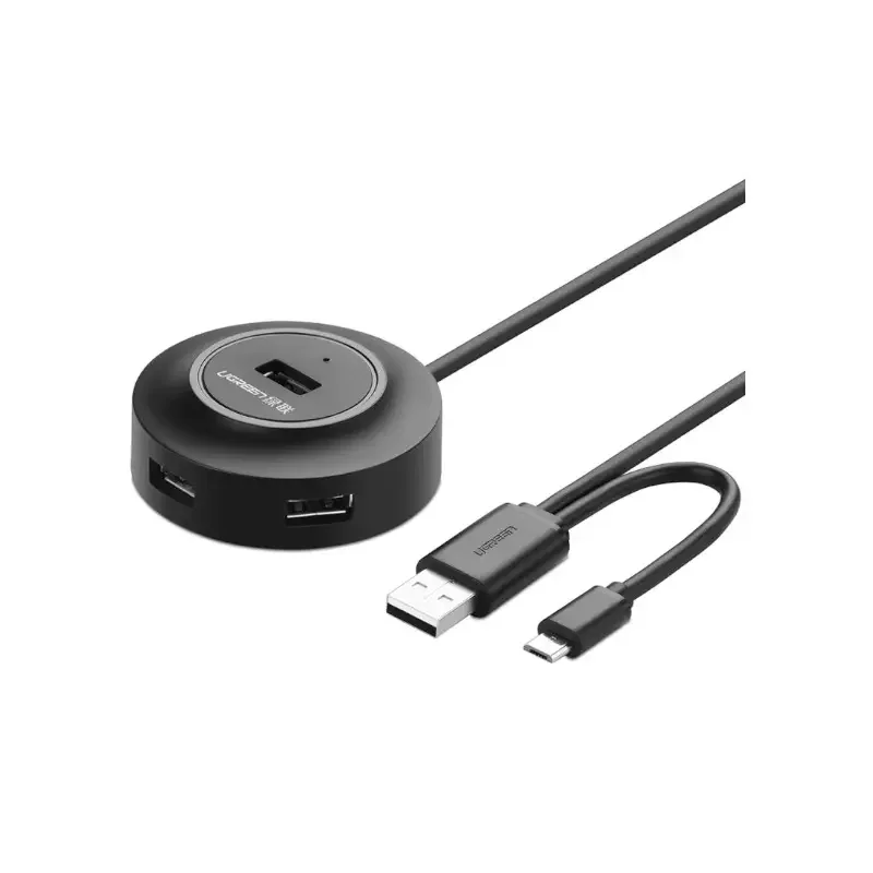 Hub Usb 2.0 4 Puertos 1M Negro Cr106 Ugreen A66792