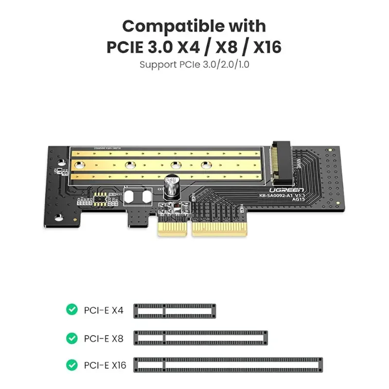 Tarjeta M.2 Nvme A Pci Express 3.0X4 Cm302 Ugreen A66775